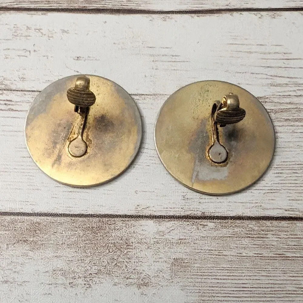 Vintage Clip On Earrings - 1.25